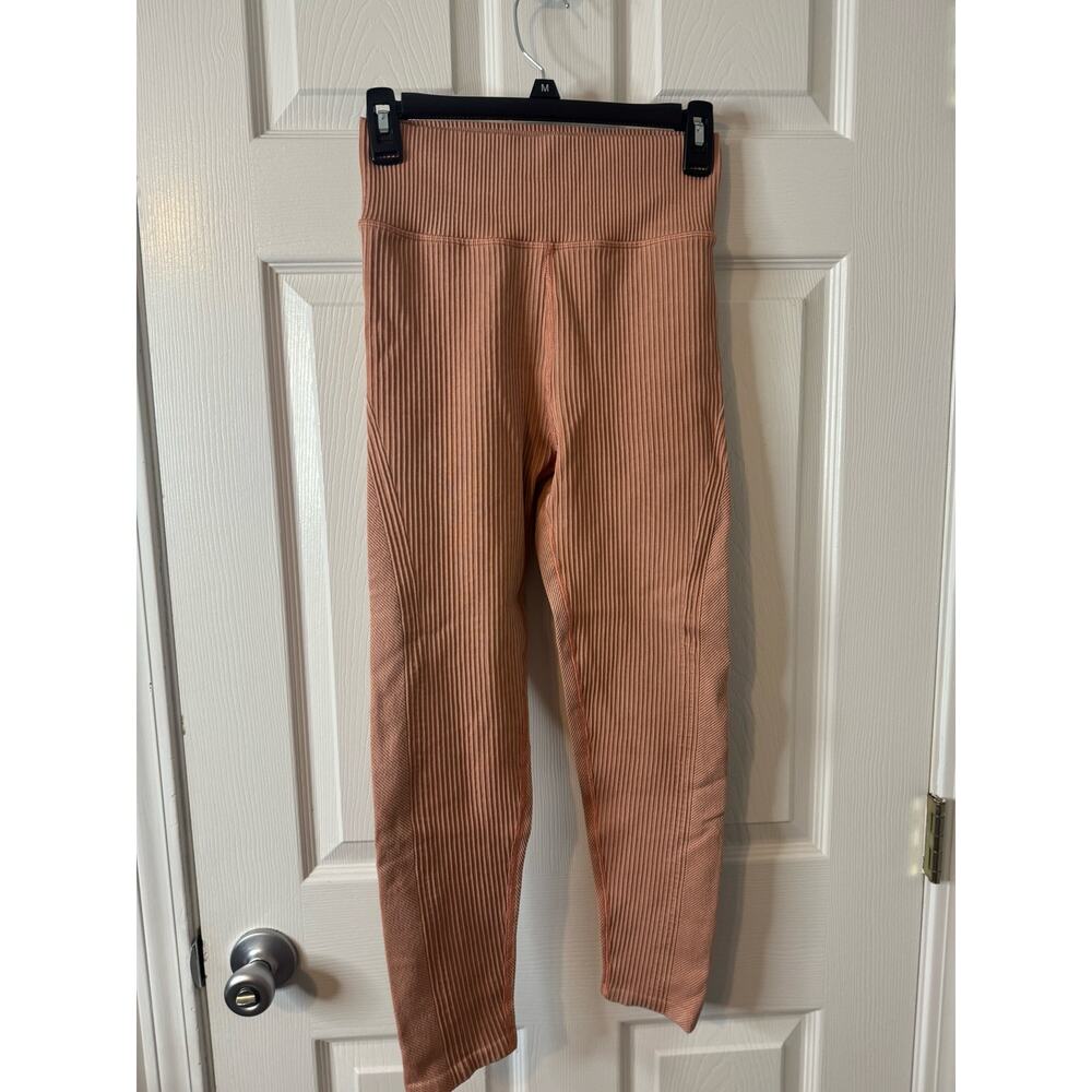 Aerie Offline Ribbed High- Waisted Compression Leggings Rust Sz: Medium